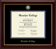 Goucher College diploma frame - Masterpiece Medallion Diploma Frame in Gallery