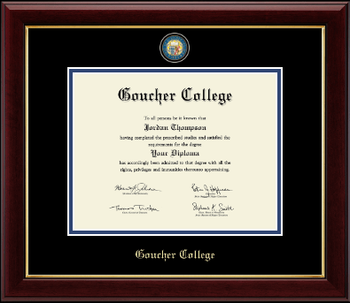 Goucher College diploma frame - Masterpiece Medallion Diploma Frame in Gallery
