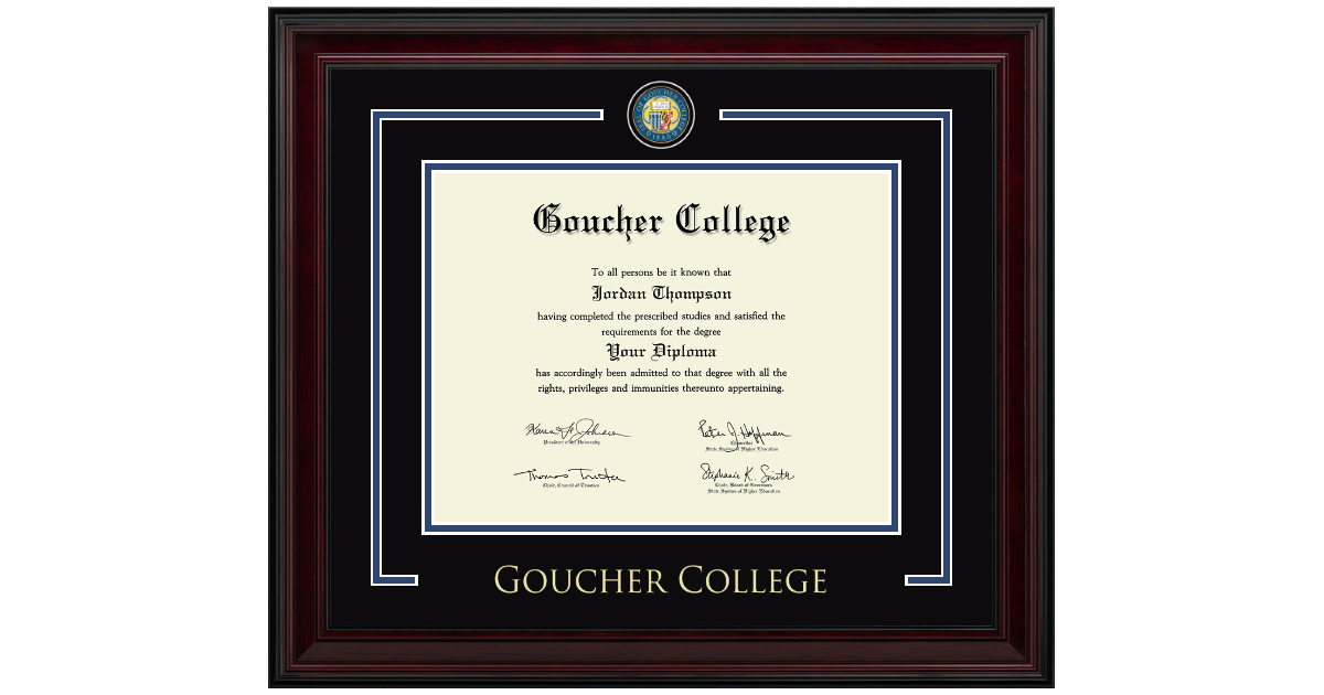 Showcase Edition Diploma Frame in Encore Goucher College - Item