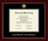 Nazareth University diploma frame - Gold Engraved Medallion Diploma Frame in Sutton