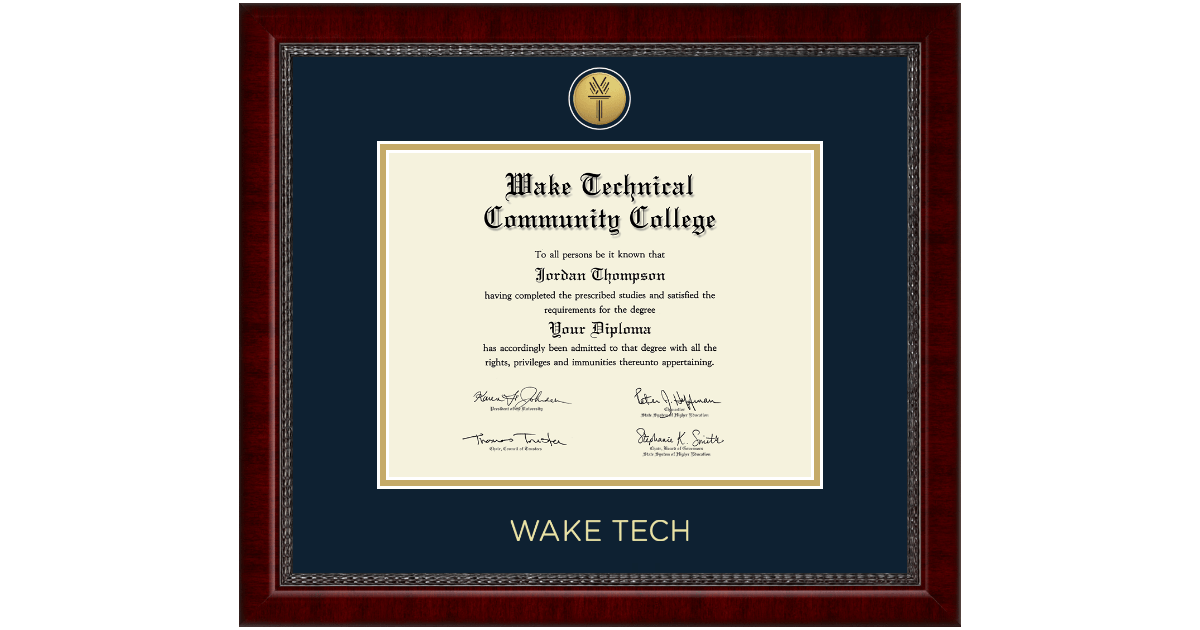 Wake Technical Diploma Frames Church Hill Classics
