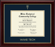 Wake Technical Community College diploma frame - Gold Embossed Diploma Frame in Gallery