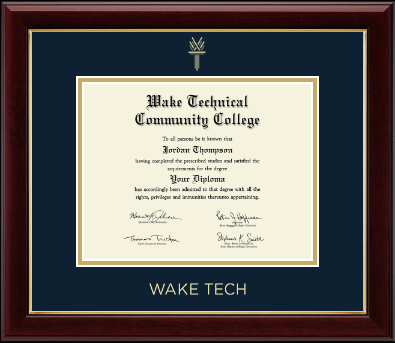 Wake Technical Community College diploma frame - Gold Embossed Diploma Frame in Gallery