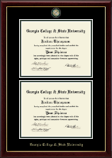 Georgia College & State University diploma frame - Masterpiece Medallion Double Diploma Frame in Gallery