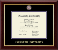 Nazareth University diploma frame - Masterpiece Medallion Diploma Frame in Gallery