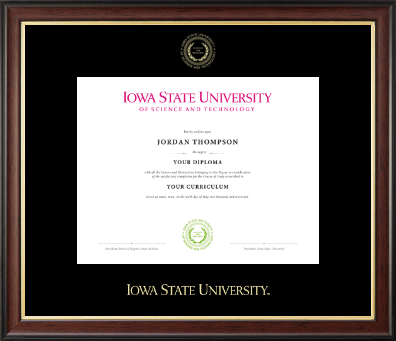 Iowa State University diploma frame - Gold Embossed Diploma Frame in Studio Gold