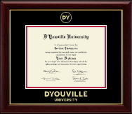 D'Youville University diploma frame - Gold Embossed Diploma Frame in Gallery