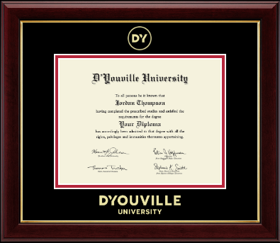 D'Youville University diploma frame - Gold Embossed Diploma Frame in Gallery