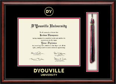 D'Youville University diploma frame - Tassel & Cord Diploma Frame in Southport