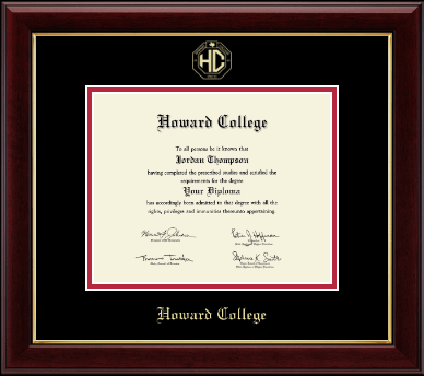 Howard College - San Angelo diploma frame - Gold Embossed Diploma Frame in Gallery