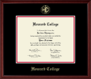 Howard College - San Angelo diploma frame - Gold Embossed Diploma Frame in Camby