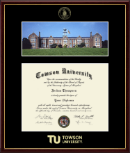 Towson University diploma frame - Campus Scene Diploma Frame in Galleria