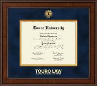 Touro University diploma frame - Presidential Gold Engraved Diploma Frame in Madison