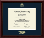 Touro University diploma frame - Gold Embossed Diploma Frame in Gallery