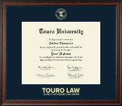 Touro University diploma frame - Gold Embossed Diploma Frame in Studio