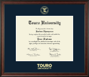 Touro University diploma frame - Gold Embossed Diploma Frame in Studio