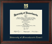 University of Massachusetts Lowell diploma frame - Gold Embossed Diploma Frame in Studio