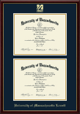 University of Massachusetts Lowell diploma frame - Double Diploma Frame in Galleria