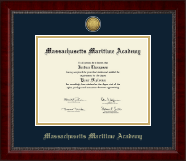 Massachusetts Maritime Academy diploma frame - Gold Engraved Medallion Diploma Frame in Sutton