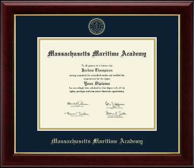 Massachusetts Maritime Academy diploma frame - Gold Embossed Diploma Frame in Gallery