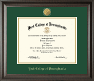 York College of Pennsylvania diploma frame - 23K Medallion Diploma Frame in Acadia