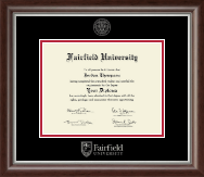 Fairfield University diploma frame - Silver Embossed Diploma Frame in Devonshire