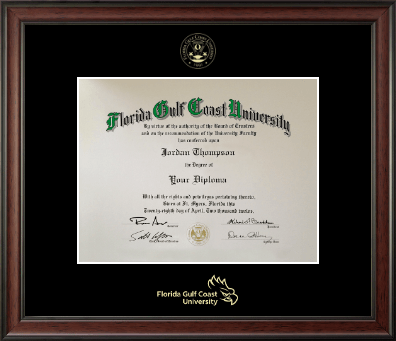 Florida Gulf Coast University diploma frame - Gold Embossed Diploma Frame in Studio
