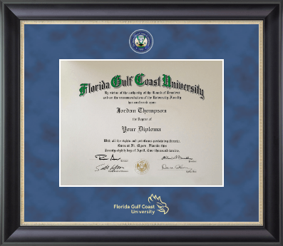 Florida Gulf Coast University diploma frame - Regal Diploma Frame in Noir