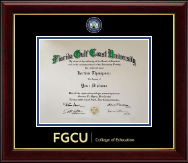 Florida Gulf Coast University diploma frame - Masterpiece Medallion Diploma Frame in Gallery