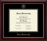 Iona University diploma frame - Gold Embossed Diploma Frame in Gallery
