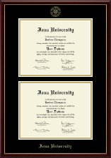 Iona University diploma frame - Double Diploma Frame in Galleria