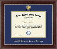 North Central Texas College diploma frame - Gold Engraved Medallion Diploma Frame in Chateau
