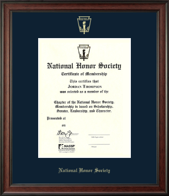 National Honor Society certificate frame - Gold Embossed Certificate Frame in Studio