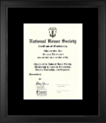 National Honor Society certificate frame - Custom Frame in Arena