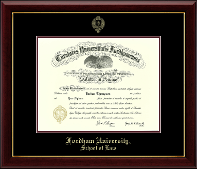 Fordham University diploma frame - Gold Embossed Diploma Frame in Gallery