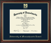 University of Massachusetts Lowell diploma frame - Gold Embossed Diploma Frame in Studio Gold