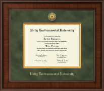 Unity Environmental University diploma frame - Presidential Gold Engraved Diploma Frame in Madison
