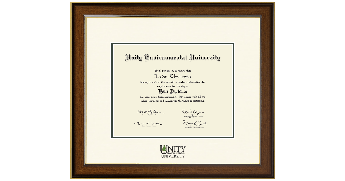 Dimensions Diploma Frame in Westwood Unity Environmental University