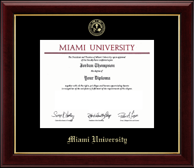 Miami University diploma frame - Gold Embossed Diploma Frame in Gallery