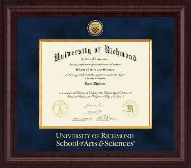 University of Richmond diploma frame - Presidential Gold Engraved Diploma Frame in Premier