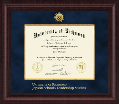 University of Richmond diploma frame - Presidential Gold Engraved Diploma Frame in Premier