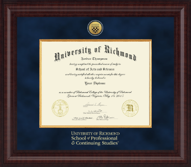University of Richmond diploma frame - Presidential Gold Engraved Diploma Frame in Premier