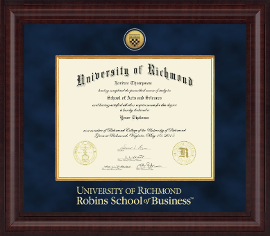 University of Richmond diploma frame - Presidential Gold Engraved Diploma Frame in Premier