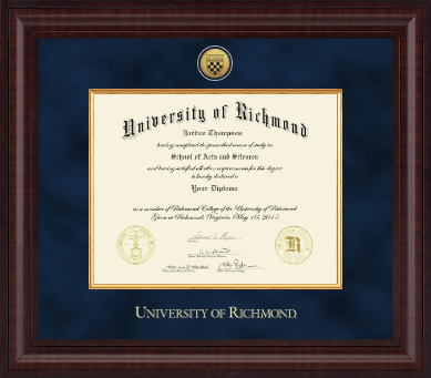 University of Richmond diploma frame - Presidential Gold Engraved Diploma Frame in Premier