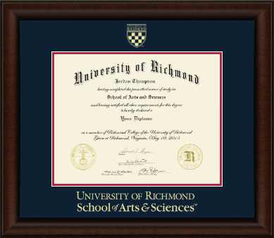 University of Richmond diploma frame - Gold Embossed Diploma Frame in Lenox