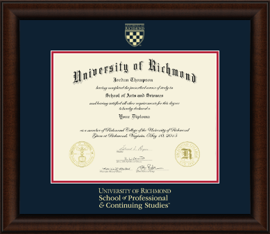 University of Richmond diploma frame - Gold Embossed Diploma Frame in Lenox