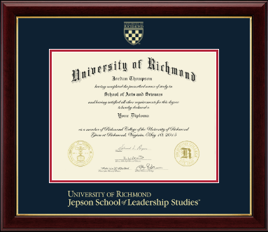 University of Richmond diploma frame - Gold Embossed Diploma Frame in Gallery