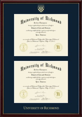 University of Richmond diploma frame - Double Diploma Frame in Galleria
