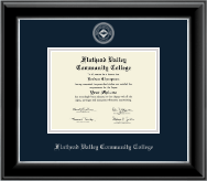 Flathead Valley Community College diploma frame - Silver Embossed Diploma Frame in Onyx Silver