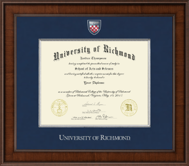 University of Richmond diploma frame - Presidential Masterpiece Diploma Frame in Madison